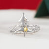 S925 Sterling Silver Christmas Tree Open Ring