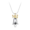 S925 Sterling Silver Original Christmas Snowflake Bell Necklace