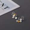 Sterling Silver Original Honeycomb Bee Earrings