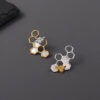 Sterling Silver Original Honeycomb Bee Earrings