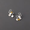 Sterling Silver Original Honeycomb Bee Earrings