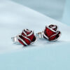 Original S925 Retro Red Rose Earrings