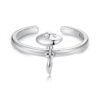 S925 Pure Silver Original Mushroom Open Ring