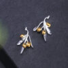 S925 Sterling Silver Olive Stud Earrings