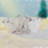 S925 Sterling Silver Snowflake Snow Mountain Stud Earrings