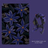 100% Mulberry Silk Black Background Purple Flower Silk Scarf