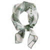 100% Mulberry Silk Green Plant Square