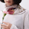 100% Mulberry Silk Hand-rolled Rustic Style Square Scarf