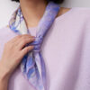 100% Mulberry Silk Hand-rolled Purple Silk Scarf