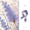 100% Mulberry Silk Hand-rolled Purple Silk Scarf