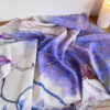 100% Mulberry Silk Hand-rolled Purple Silk Scarf