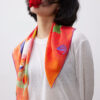 100% Mulberry Silk Hand-rolled Red Silk Scarf