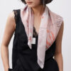 100% Mulberry Silk Pale Pink Floral Scarf