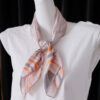 100% Mulberry Silk Pale Pink Floral Scarf