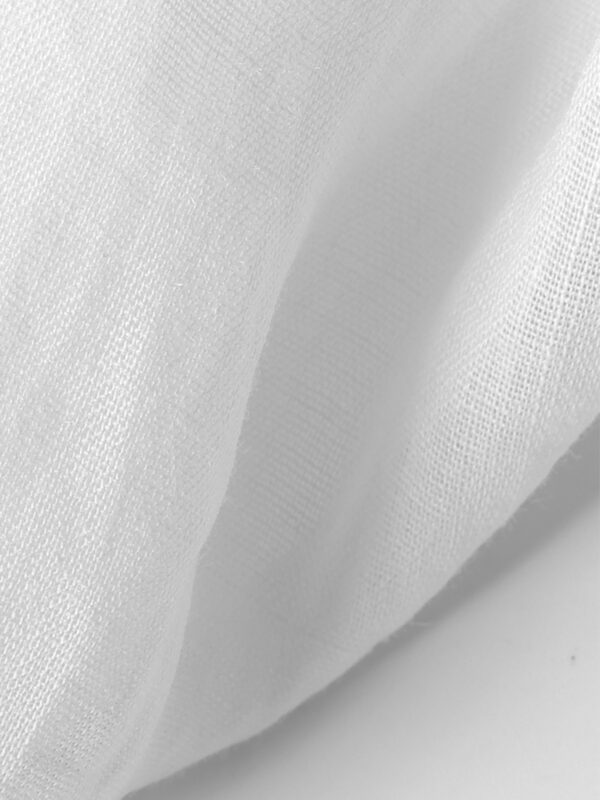100 Ramie White Lace Elastic Waist Skirt 1