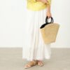 100 Ramie White Lace Elastic Waist Skirt 3