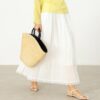 100 Ramie White Lace Elastic Waist Skirt 4