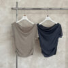 100% Tencel Retro Off-the-shoulder Top