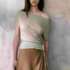 100% Tencel Retro Off-the-shoulder Top