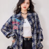 Vintage plaid loose shirt