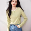 Long-sleeved loose retro red plaid top