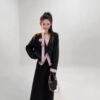 Retro French style short jacket and skirt set