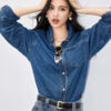 Vintage Casual Comfort Blue Denim Shirt