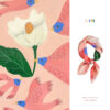 Hand-rolled Pink Floral Pattern Silk Scarf