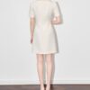 Luxurious ladylike beaded round neck elegant dress