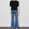 French light luxury beaded round neck short sleeve cardigan