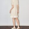 French solid color beaded shift dress