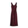 Drapey waist-cinching slimming acetate satin vest dress