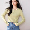 Long-sleeved loose retro red plaid top