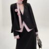 Retro French style short jacket and skirt set