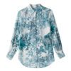 Silk Vintage Print Long Sleeve Shirt