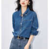 Vintage Casual Comfort Blue Denim Shirt
