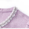 Luxurious ladylike beaded round neck elegant dress