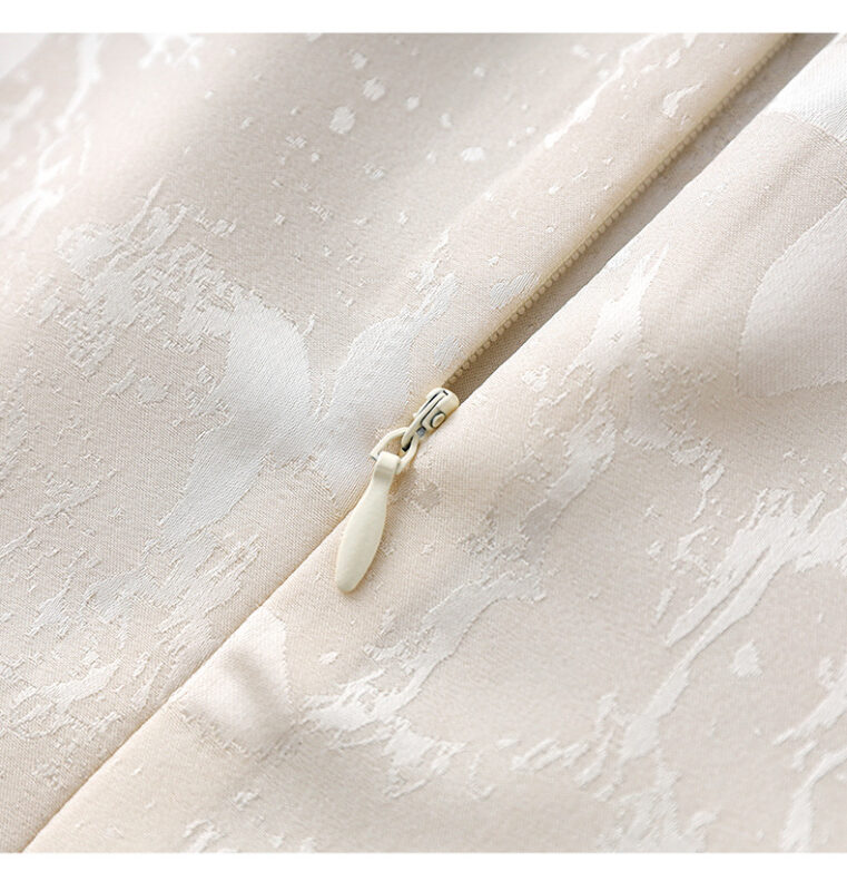 Elegant high-end embossed jacquard top and skirt two-piece set
