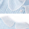 Beaded Lapel Short Sleeve Knit Top