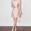 Diamond-encrusted ladylike waist-cinching dress