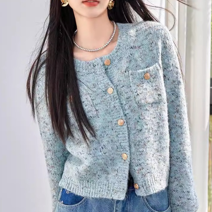 Short Blue Cardigan