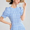 Summer Plaid Waist Dress
