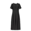 Fashionable black lace splicing slim dress