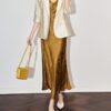 Acetate high-end commuter waist suit