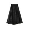 Lace embroidered mesh skirt