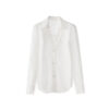 White Lace Lapel Top