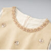 Rhinestone Sleeveless Tank Top and Sequin Skirt Set