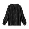 Lantern Sleeve Chiffon Top