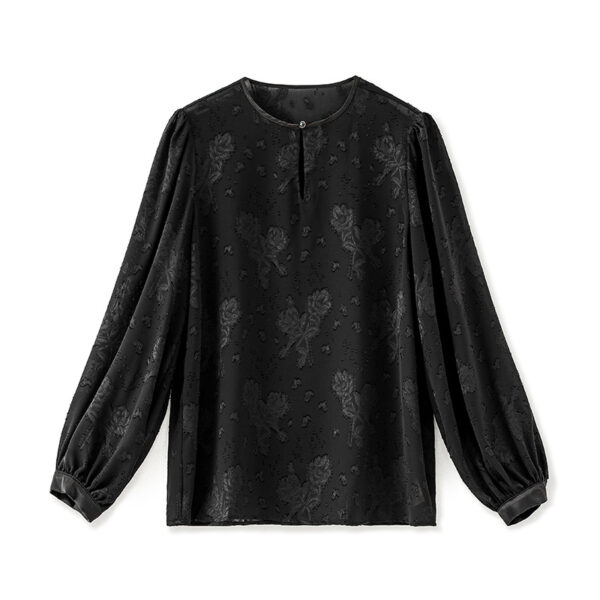 Lantern Sleeve Chiffon Top
