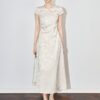 Elegant high-end embossed jacquard top and skirt two-piece set